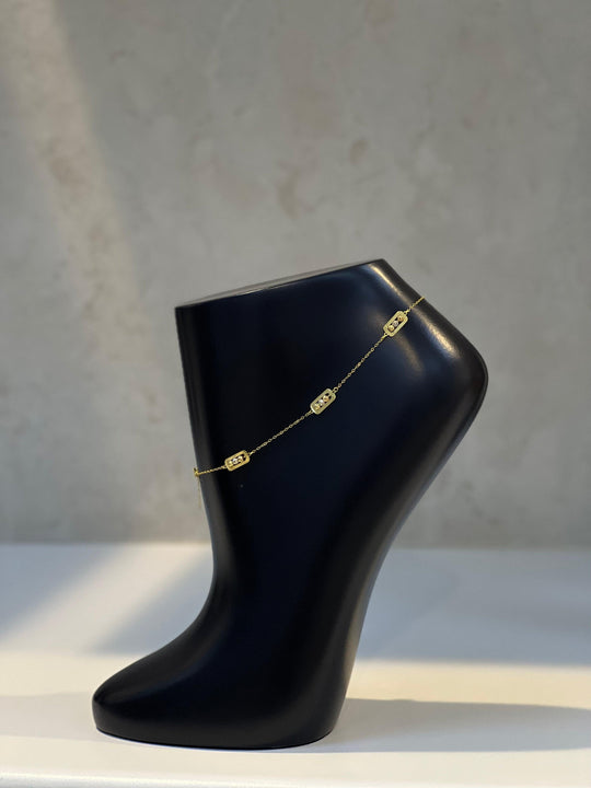 18K Gold anklet - navidjewellery