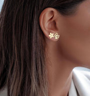 18K Gold Bee Earring - navidjewellery