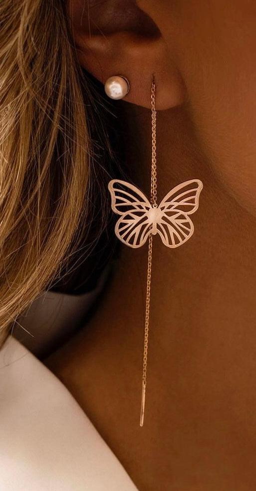 18k Gold Butterfly Earring - navidjewellery