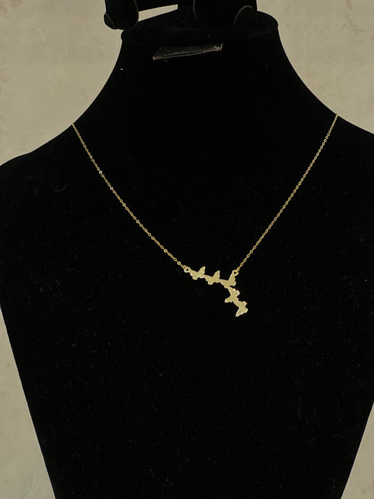 18K Gold Butterfly Necklace - navidjewellery