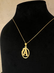 18K Gold Letter Necklace - navidjewellery