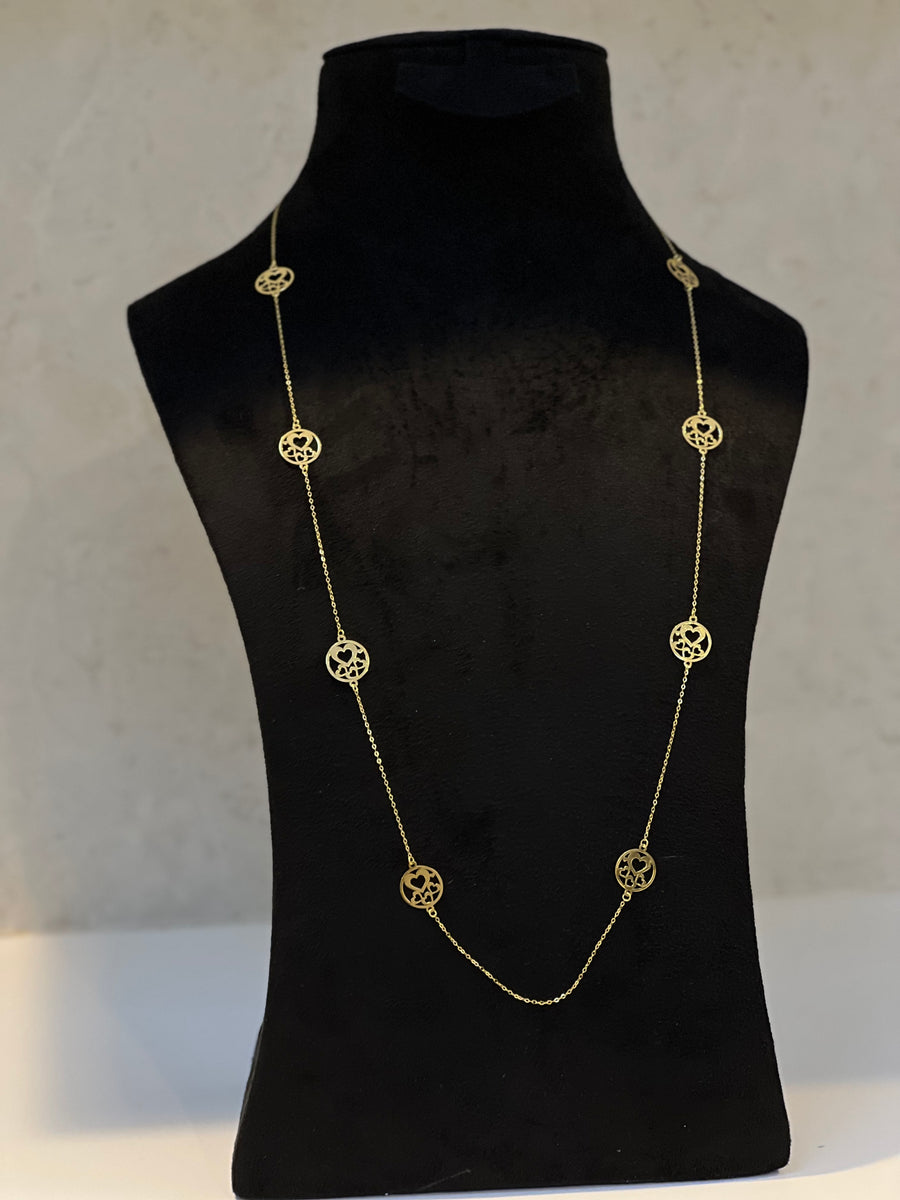 18K Gold Long Necklace - navidjewellery