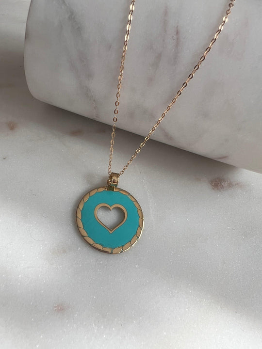 18k Gold Necklace Heart - navidjewellery