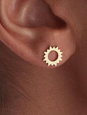 18K Gold Sun Earring - navidjewellery