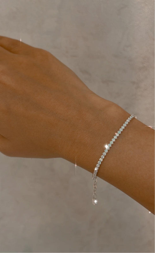 18k Gold Tennis Bracelet - navidjewellery