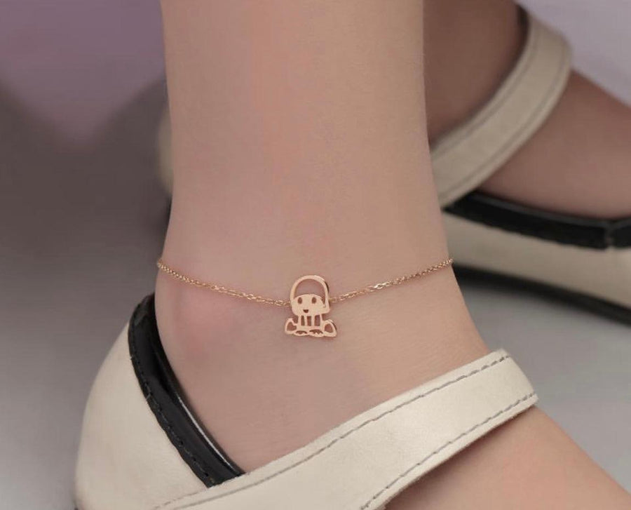 18K Gold Anklet - navidjewellery