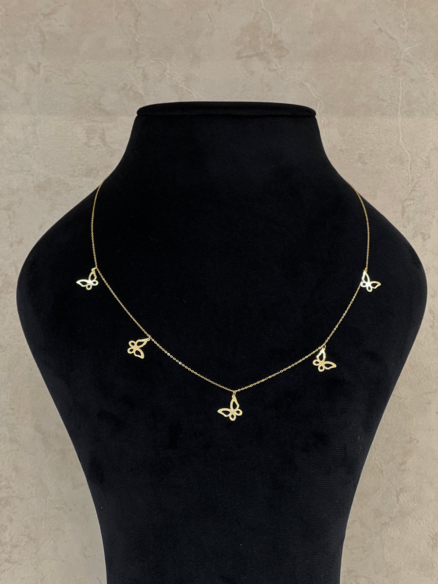 18K Gold Butterfly Half Set - navidjewellery