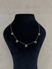 18K Gold Circle Half Set - navidjewellery