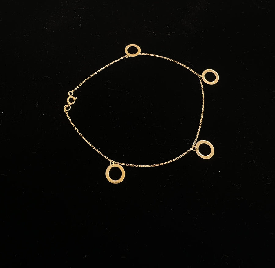 18K Gold Circle Half Set - navidjewellery