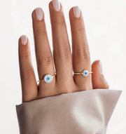 18K Gold Evileye Ring - navidjewellery