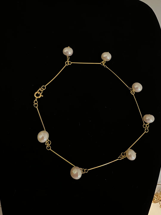 18k Gold Half Set With Pearl - navidjewellery