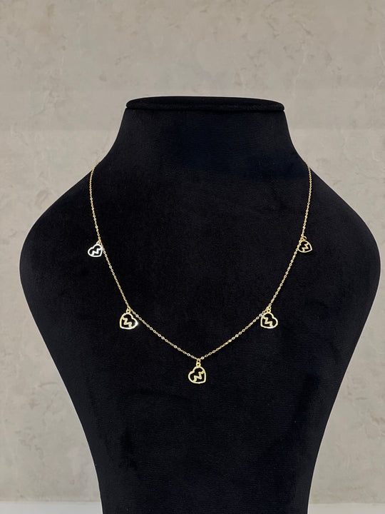 18K Gold Heart Half Set - navidjewellery