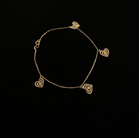 18K Gold Heart Half Set - navidjewellery