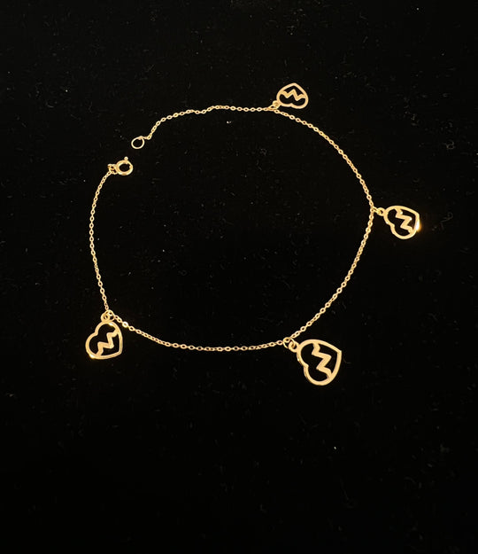 18K Gold Heart Half Set - navidjewellery