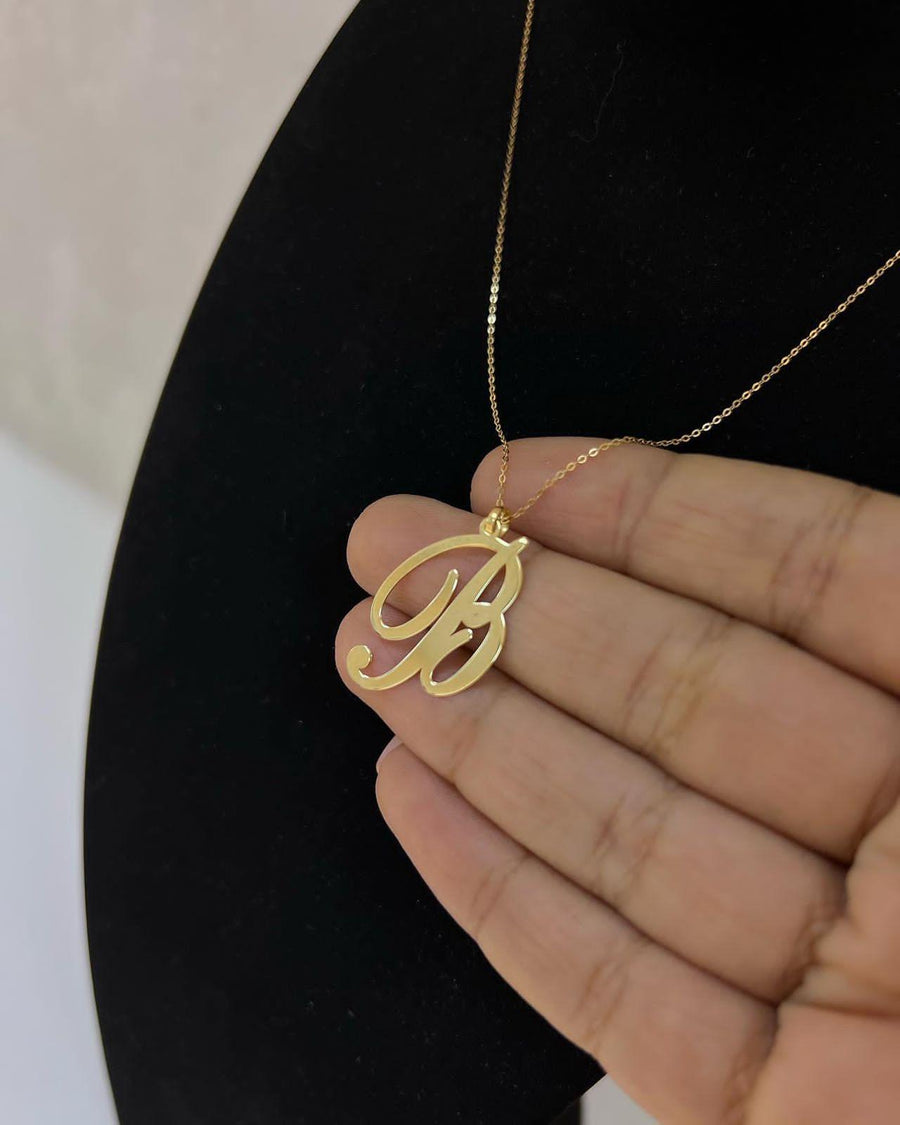 18K Gold Letters pendant - navidjewellery