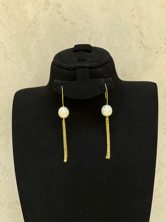 18K Gold Pearl Earrings - navidjewellery