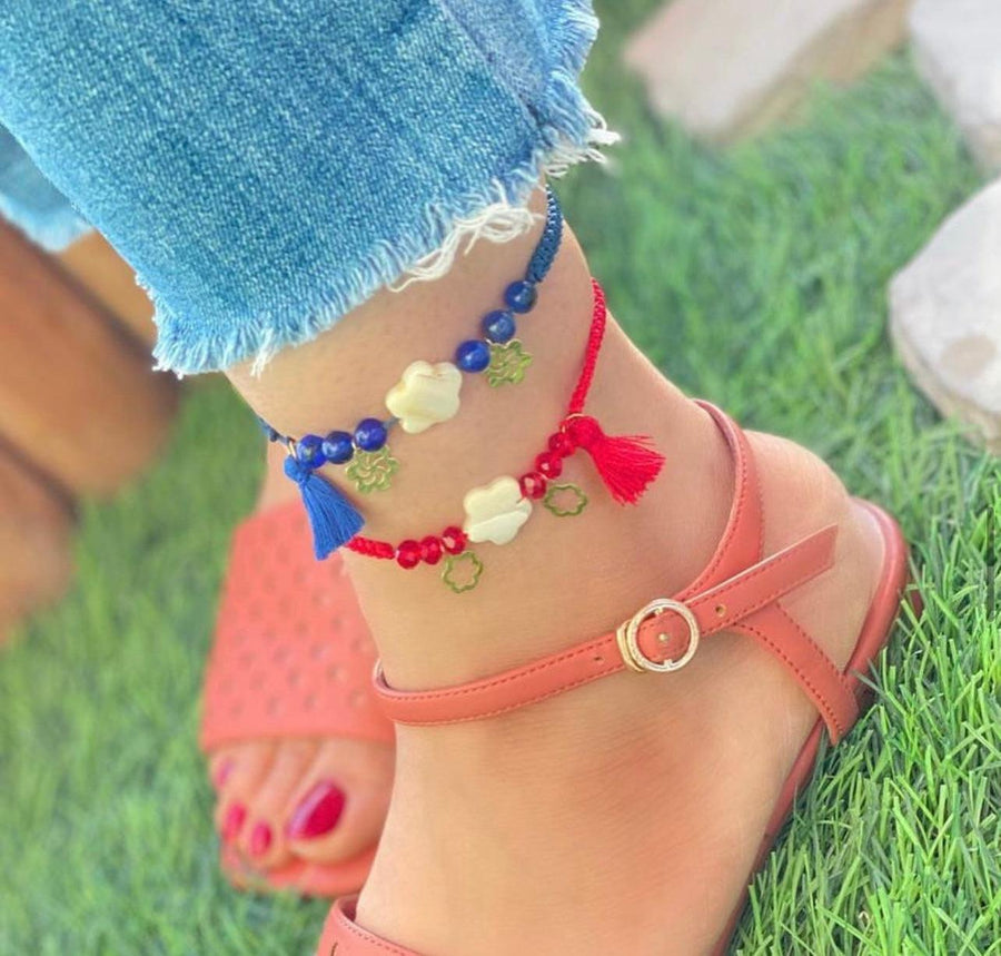 18k Gold silk Anklet - navidjewellery