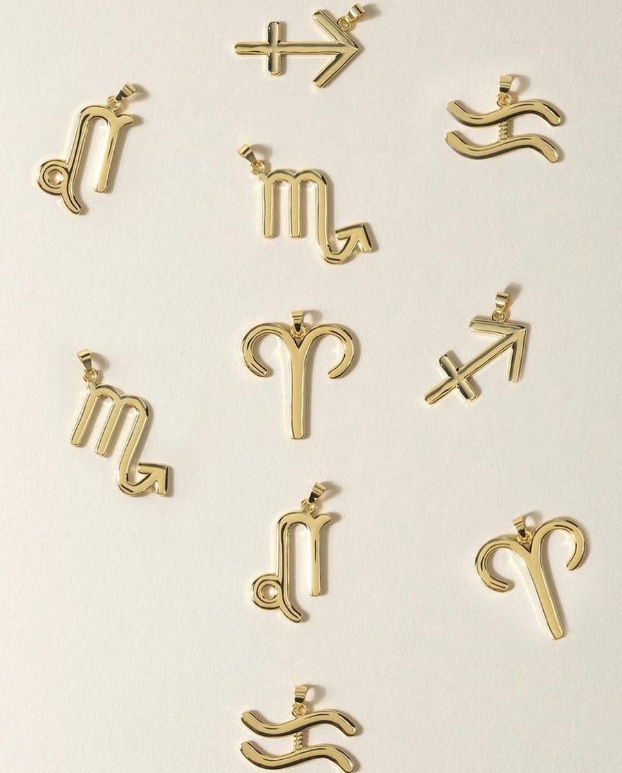 18K Gold Zodiac Signs Pendant - navidjewellery