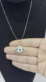 18K Gold Pendent Evil-Eye